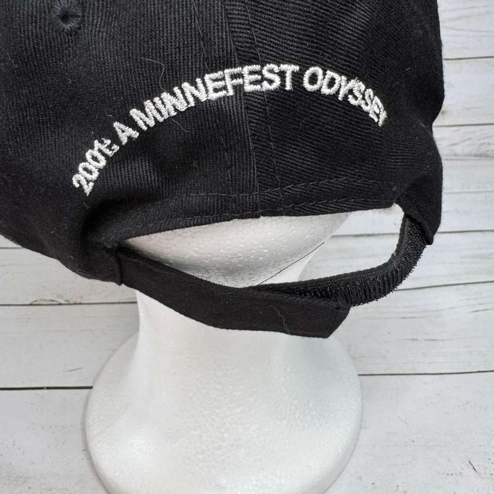 Vtg Coca-Cola Hat 2001 Minnefest Odyssey Black‎ Strapback Cap Head to Toe Promo